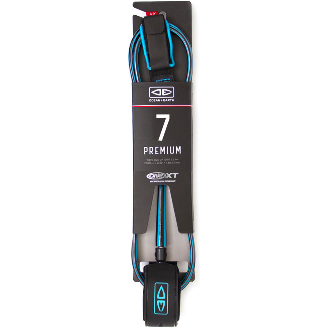 2026 Ocean and Earth Premium One-XT Surf Leash OESLP60XT - Black / Blue